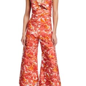 Alexis Coral Orange Floral Wide-Leg Jumpsuit
